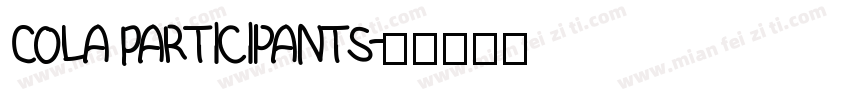 Cola Participants字体转换